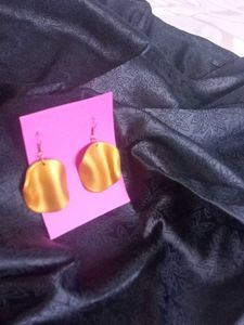 Gold Disc Statement Earrings
