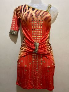 one-shoulder, bodycon mini dress