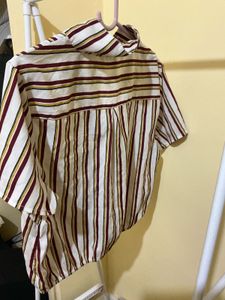 Striped Cropped Blouse