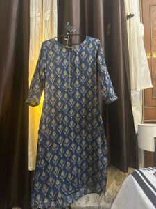 Elegant Blue Printed Kurta