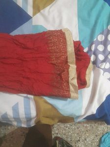 Red Embroidered Top