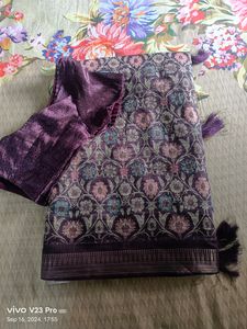 Elegant Purple Banarasi Silk Saree
