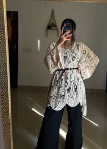 Crochet Paisley Lace PLUS SIZE Tunic Top