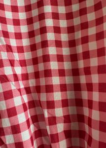 Red &amp; White Gingham Tie-Shoulder Top