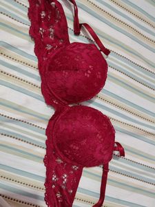Burgundy Lace Bra