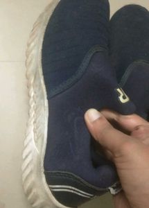 Navy Blue &#34;AIR&#34; Slip-On Kids Sneakers