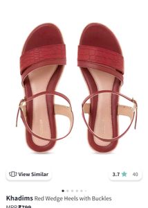 Branded Khadim Red Wedges