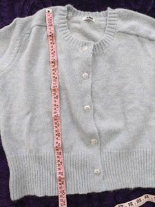 Ice Blue Knit Cardigan