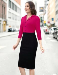 Chic Pink &amp; Black Dress