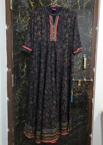 Black Printed Kurta