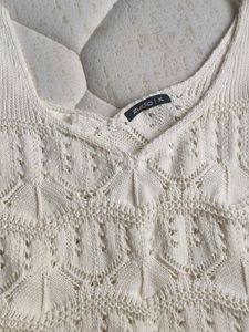 Off White Tank Crochet Top