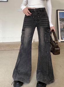 Y2K Flare Cargo Jeans