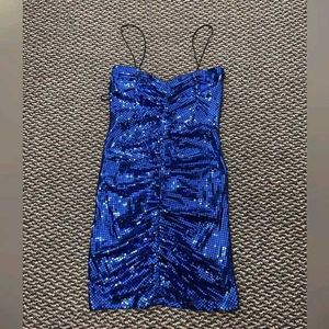 Zara Sparkling Blue Mini Dress