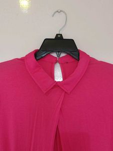 VERO MODA ~ Magenta Collared Top