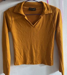 Retro Ribbed Knit Top