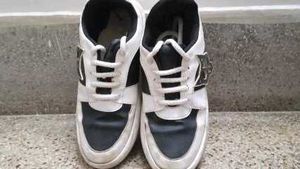 Unique White &amp; Black Sneakers