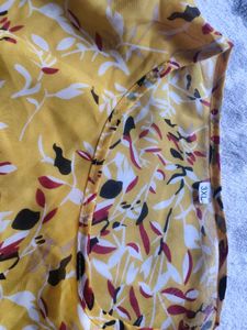 Yellow Floral Print Top