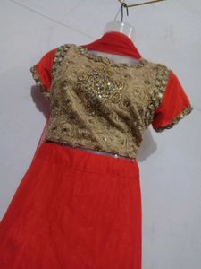 Orange Lehenga Koti