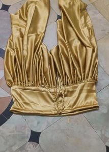 Satin Salwar Golden Colour