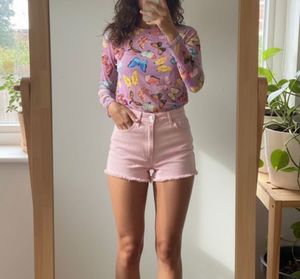 Butterfly Print Long Sleeve Top wt free inner