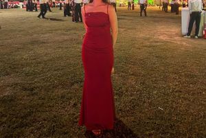 Maroon Bodycon Rouched Cami Dress