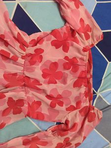 Midi Length Floral Dress