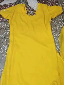 &#34;Yellow Mirror Work Salwar Suit&#34;