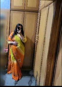 Embroider yellow 19s saree without blouse