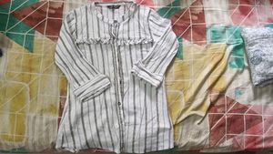 Striped Ruffle Top