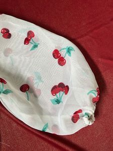 Cherry Print Crop Top