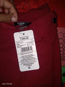 Maroon Flared Leg Pants