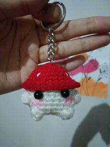 Cute Crochet Mushroom Keychain