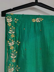 Green Embroidered Saree
