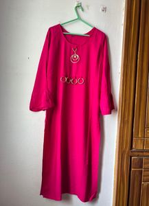 Women Pink Kurta