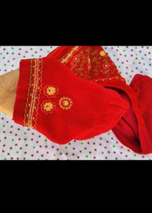 Deep Red Saree
