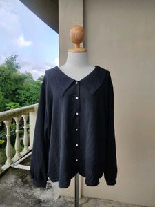 Oversized Peter Pan Collar Blouse Bust 42 To 46