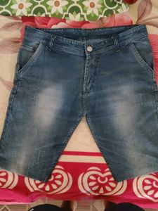 Heavy faded jorts denim jeans