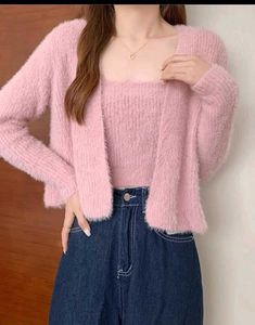 Extra Fuzzy Cami Top & Cardigan
