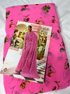 GEORGETTE FLORAL SAREE FOR WOMEN