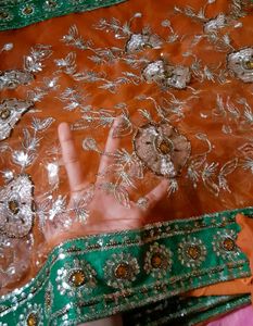 NEW BEAUTIFUL NET SAREE WITH BEAUTIFU Work