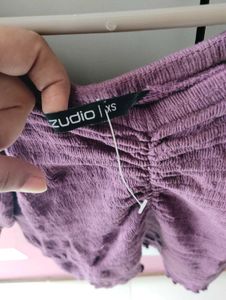 elegant purple top with v neck