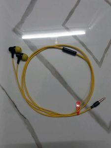 Yellow Wired Earphones