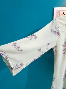 Floral Pearl Detail Top