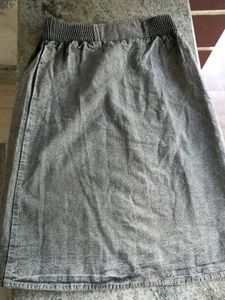 Grey Denim skirt