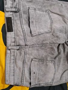 Gray Wash Denim Jeans