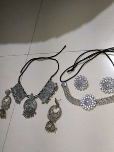 Navratri Oxidized Necklace (2 Set)