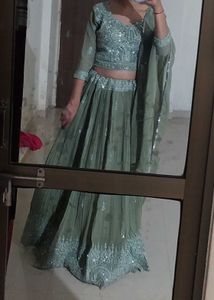 Heavy Mirror Work Designer Lehenga Set