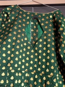 Green &amp; Gold Indian Dress