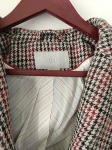 H&amp;M Winter Crop Houndstooth Blazer