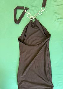 Black Halter Mini Dress